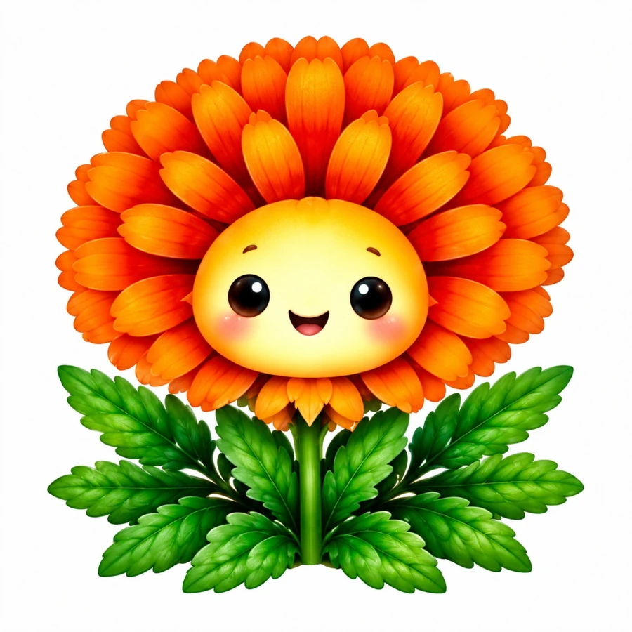 Calendula herbal friend character