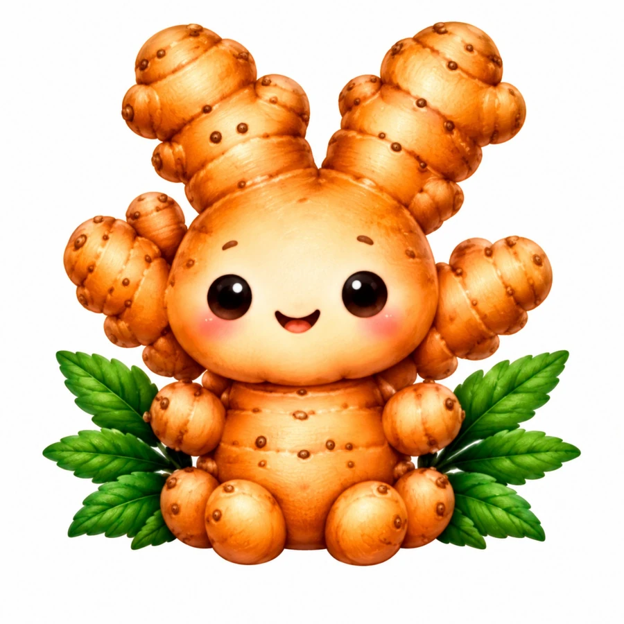 Ginger herbal friend character